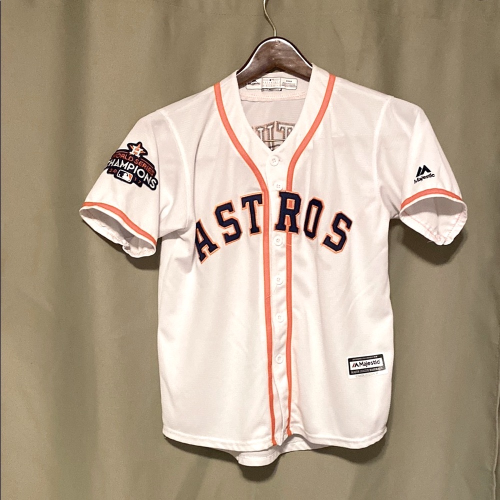 Majestic Houston Astros 2017  World Series Champion Jose Altuve #27 Jersey Sz M